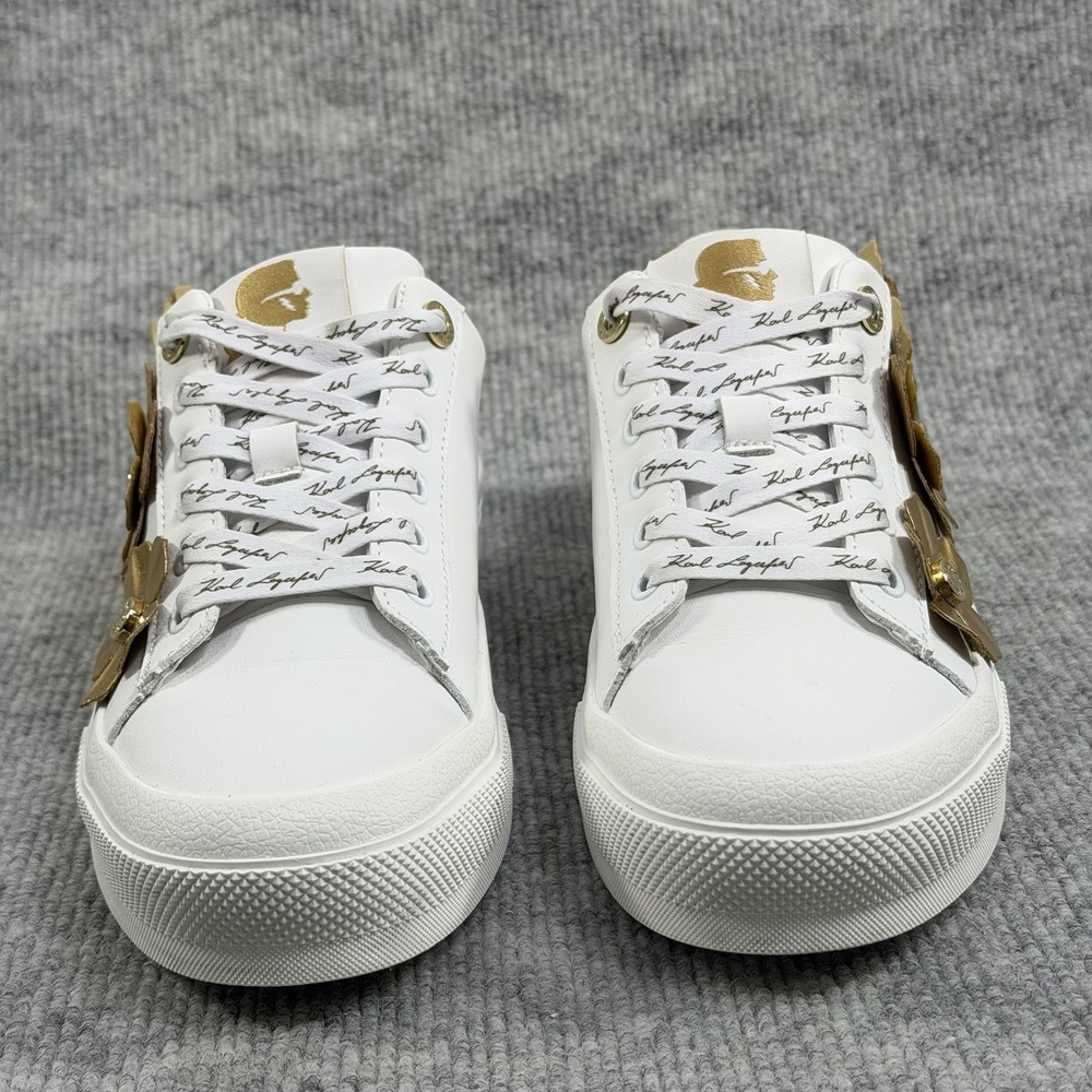 Karl Lagerfeld Paris Size-6.5 Womens Georgia Lace Up Sneaker Leather - Picture 11 of 13